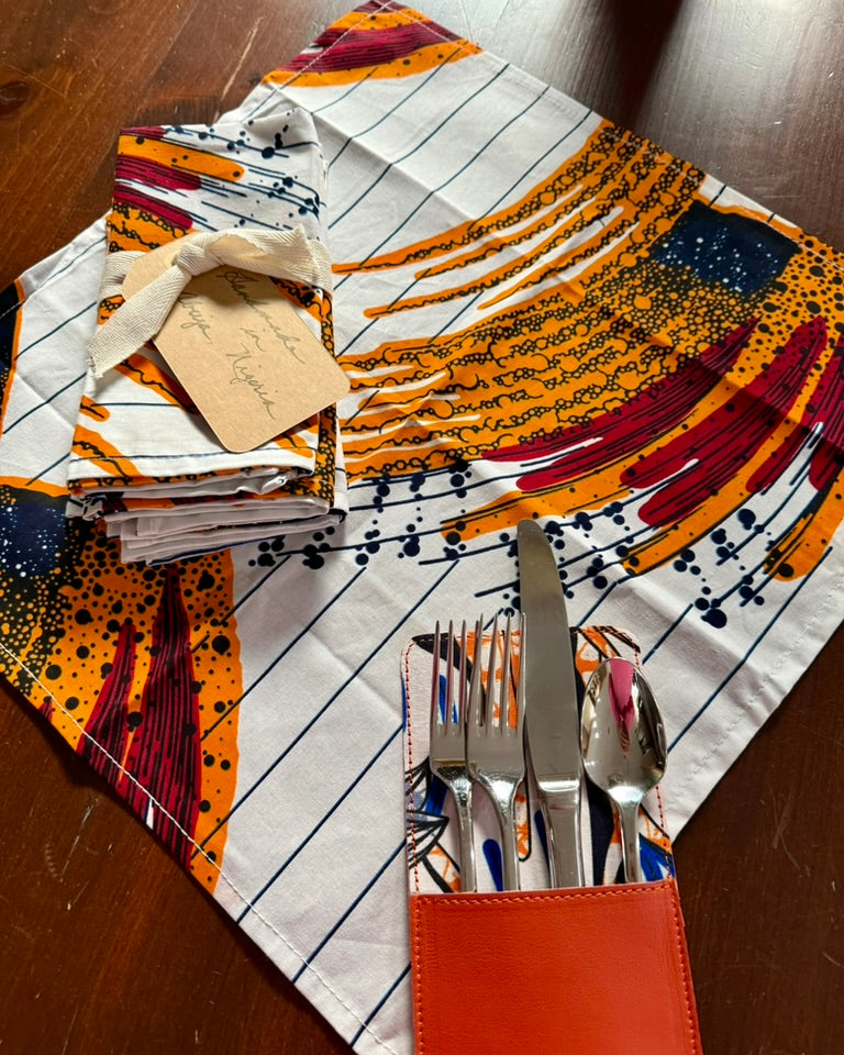 Savanna Swirl Napkins with Placemats set of 4