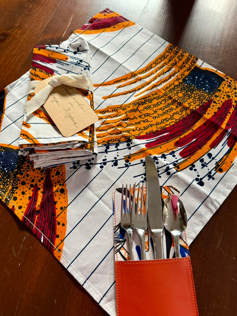 Savanna Swirl Napkins with Placemats set of 4