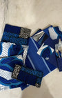 Blue Napkins + Placemats + Cutlery Holders. set of 4