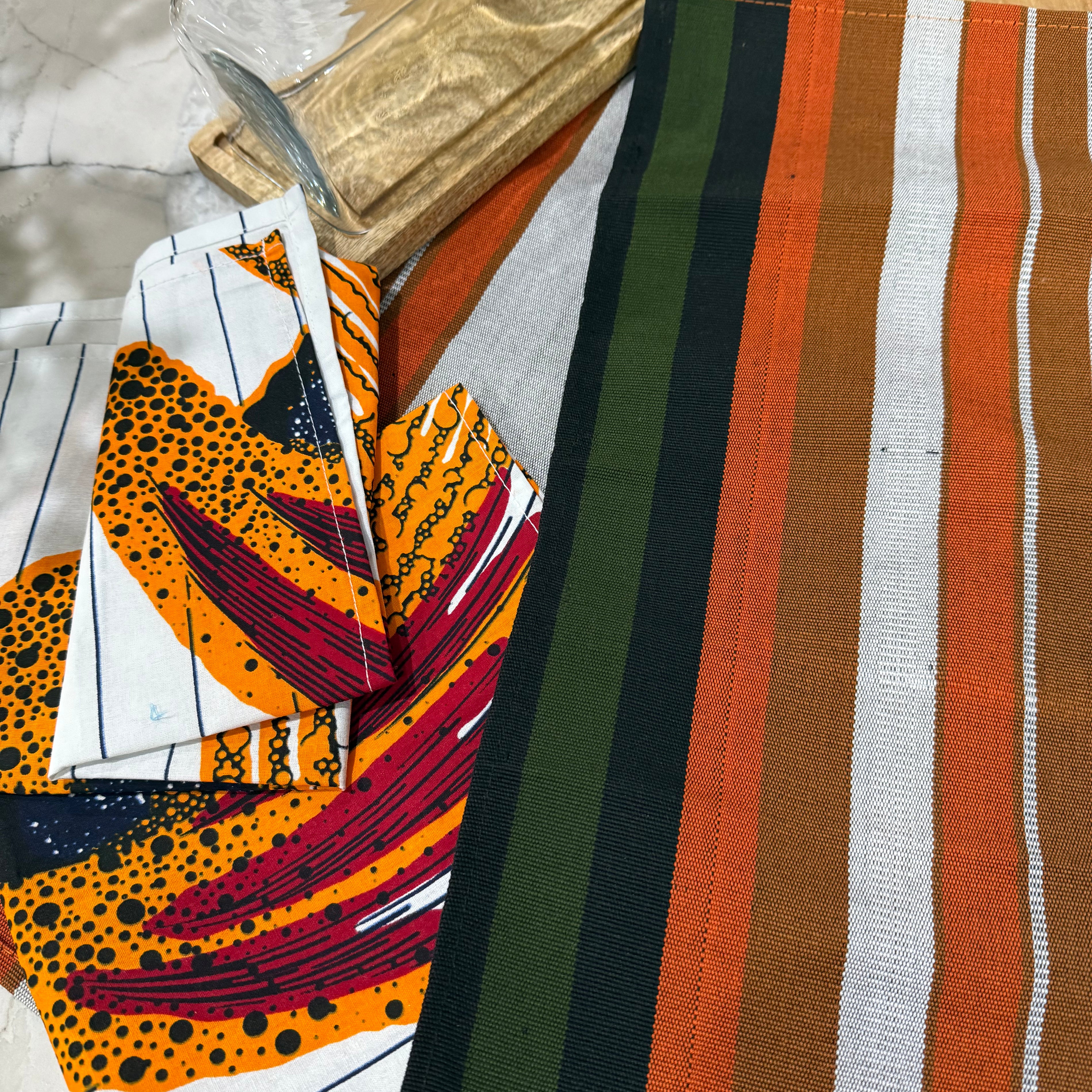 Savanna Swirl Napkins with Placemats set of 4