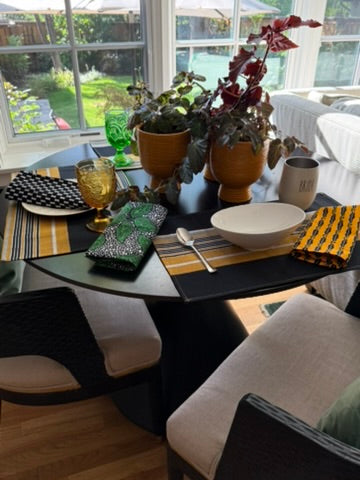 Emerald Enigma Cloth Napkins. Set of 4