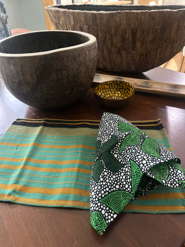Emerald Enigma Cloth Napkins. Set of 4