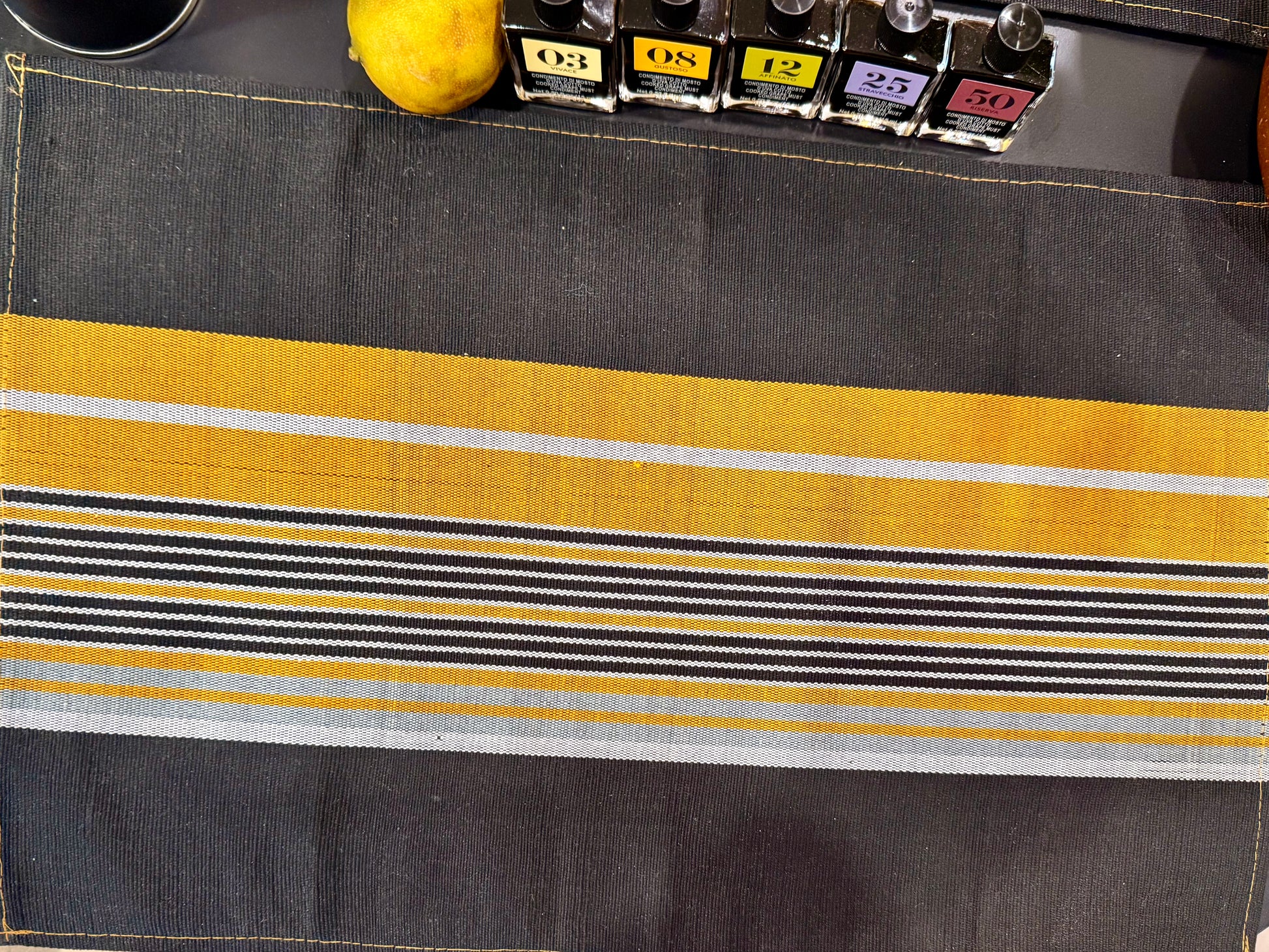 Nigerian Handcrafted Checker Napkins and Placemats Set