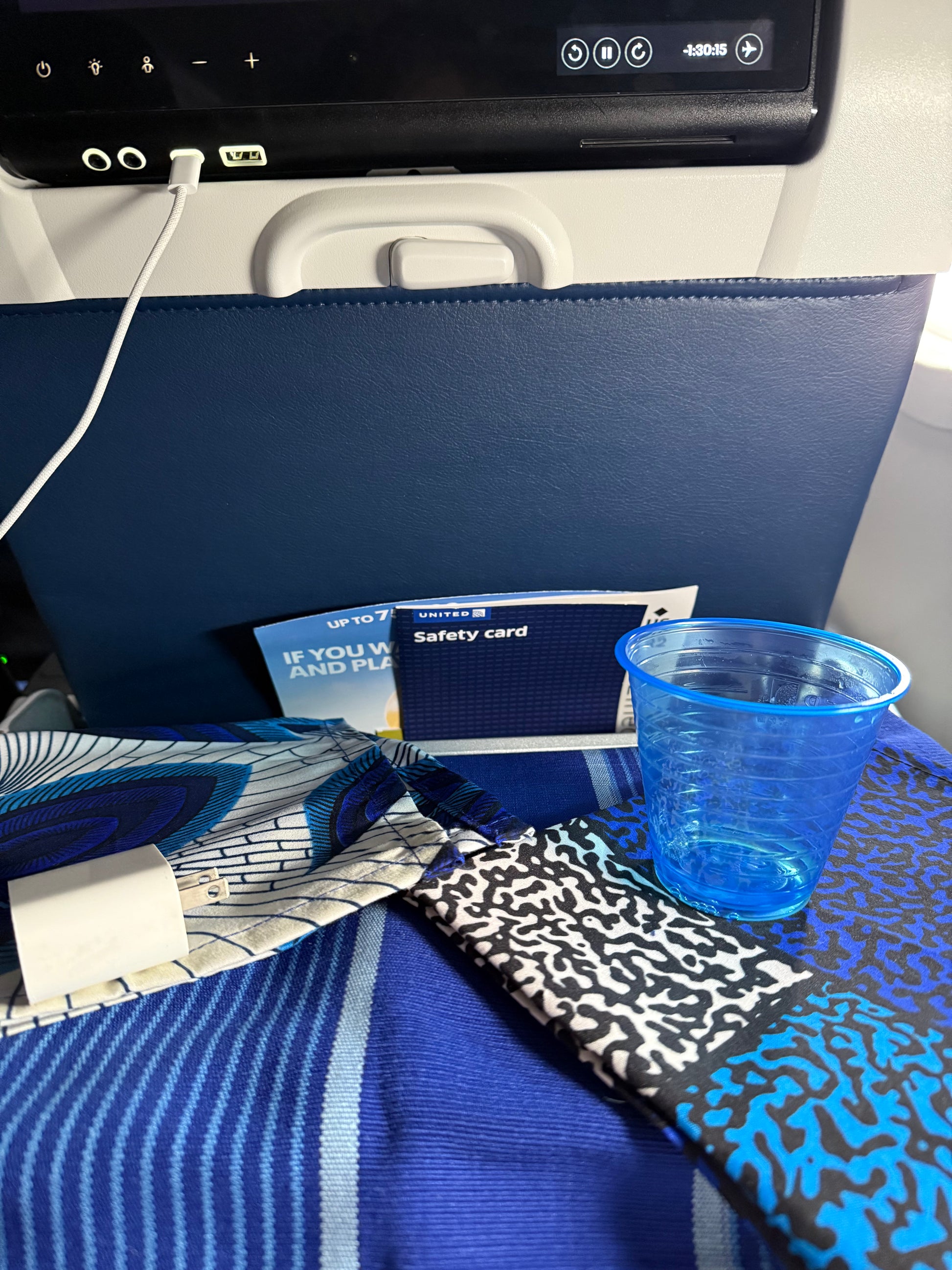 Blue Black White Napkins. SET of 4