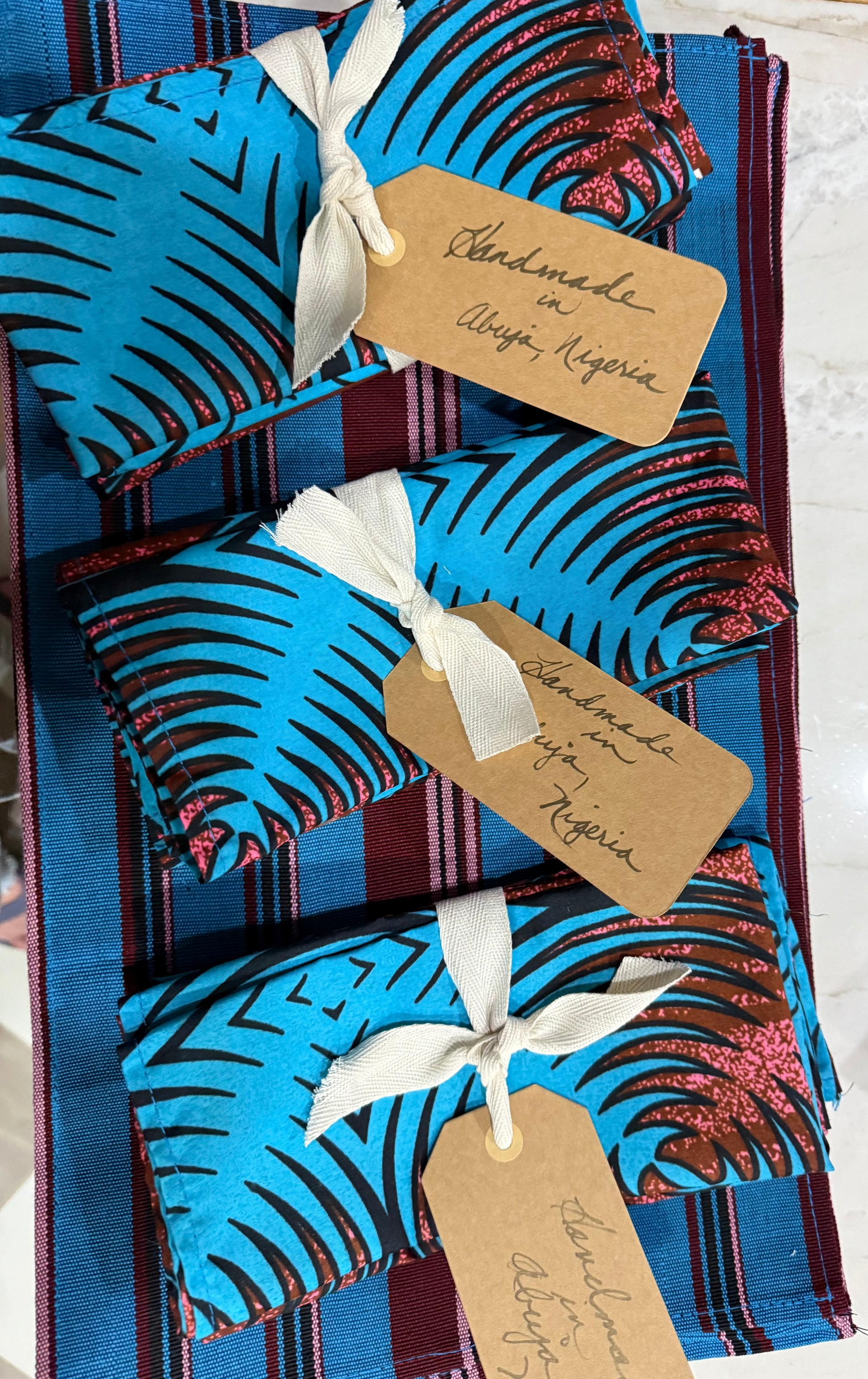 Indigo Whisper Napkins and Placemats.  Set of 4 ea. $76