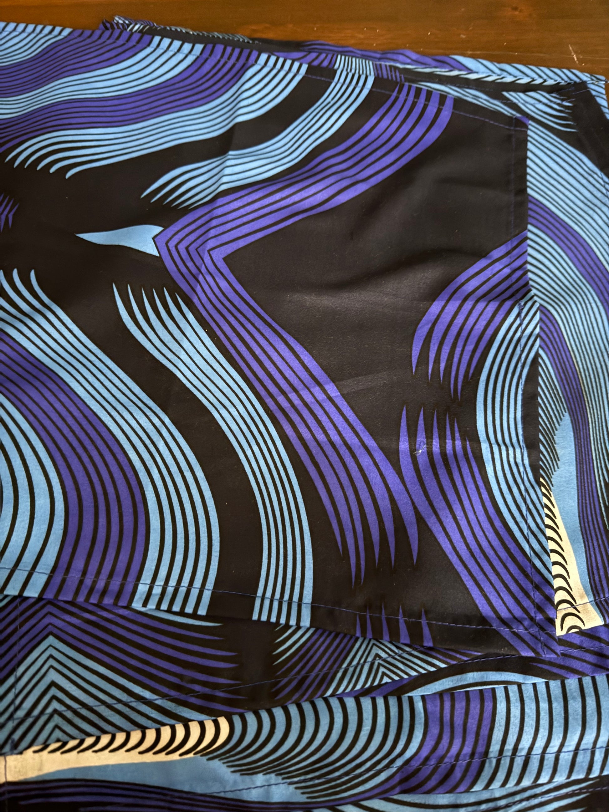 Blue/Purple Swirl Cloth Napkins. Set of 4