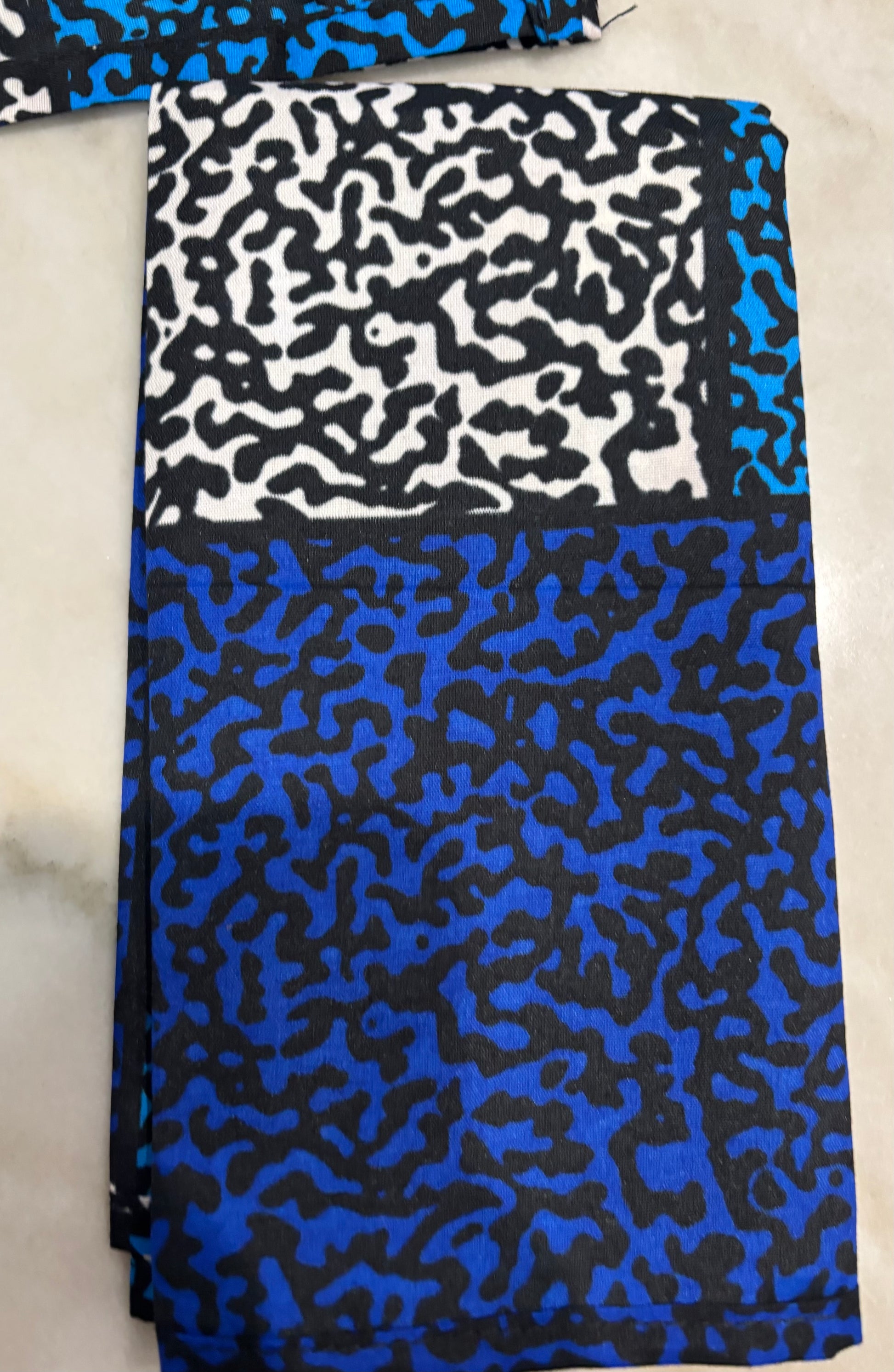 Blue Black White Napkins. SET of 4