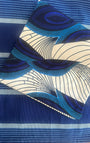 Nigerian Hand Crafted Blue/White Leaf Napkins W/ Matching Placemats & Cutlery Holders-Spark Social