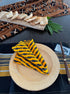 Nigerian hand-crafted Yellow Napkins w/ Black/Yellow Placemats SET-Spark Social