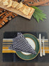 Nigerian Hand Crafted Checker Napkins & Placemats Set-Spark Social