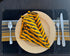 Nigerian hand-crafted Yellow Napkins w/ Black/Yellow Placemats SET-Spark Social