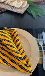 Nigerian Hand Crafted Yellow/Black Napkins Set of 4-Spark Social
